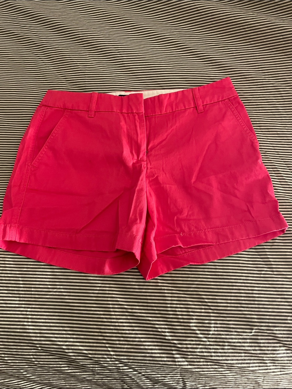 J. Crew Hot Pink Mid-Rise Cotton Shorts